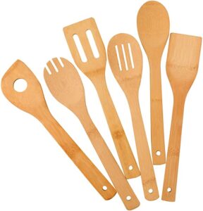 Zhuoyue 6 Pcs Bamboo Wooden Spoons